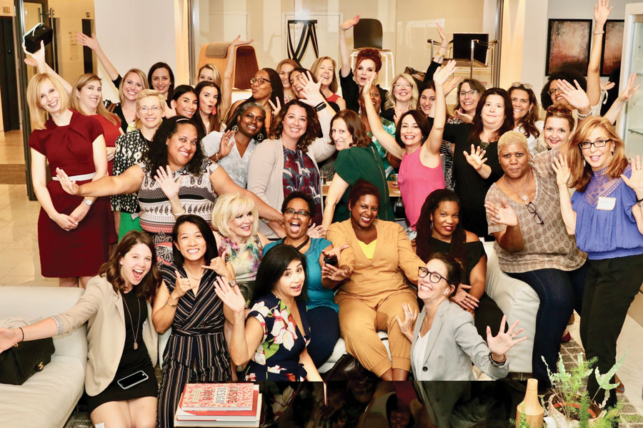 Women founders and investors connecting at a networking event